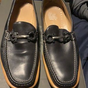 Mens leather Ferragamo loafer